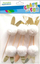 Pompom dekorativ në shkop Craft with Fun CF, set 6 copë, të bardha