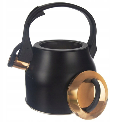 Çajnik Orion Teapot, 3L, me bilbil, çelik inox, rose gold