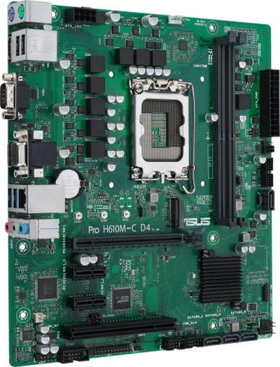 Pllakë amë ASUS PRO H610M-C D4-CSM, Intel H610, Socket 1700, 2 slot, Micro ATX