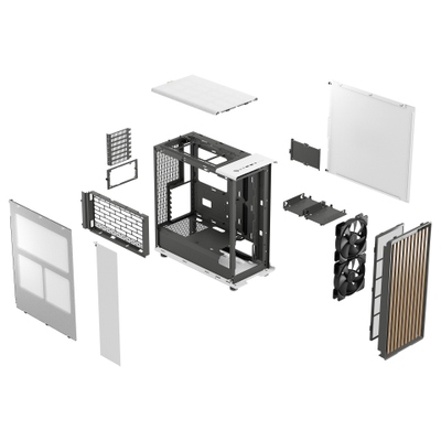 Kasë Fractal Design North Chalk White, Mid tower, e bardhë