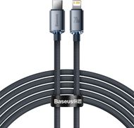 Kabllo karikimi / të dhënash Baseus Crystal Shine Series USB-C - Lightning, 20W, 2m, e zezë