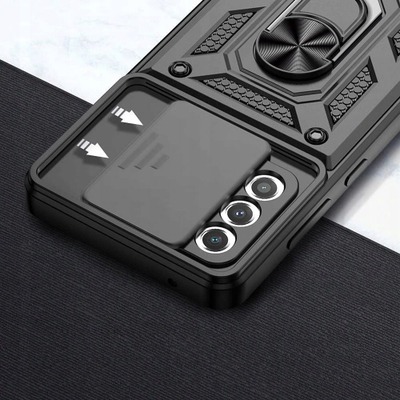 Mbrojtëse telefoni Defender për Samsung Galaxy S23, plastike, e zezë