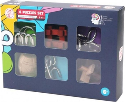Set enigmash Albi Amigwek, 6 pjesë, dru dhe metal, miks