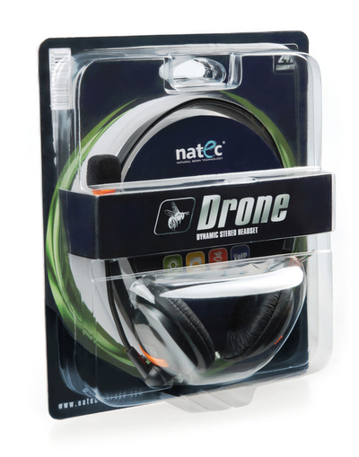 Kufje Natec Drone, me kabllo, të portokallta