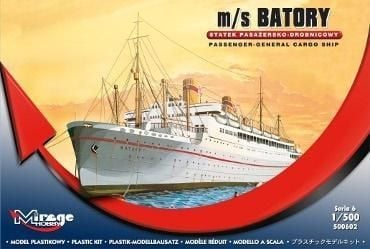 Model anije plastike m/s Batory, 1/500, vetë-montim