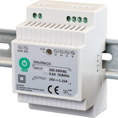 Напојување струја POS DIN30W24, 30W, 24V 1.25A, сиво