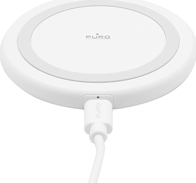 Karikues wireless Puro Wireless Charging Station, Qi, 10W, i bardhë
