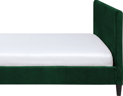 Mbulesë kornize krevati FITOU King Size, europiane, kadife, jeshile smeraldi