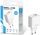 Karikues AC Beline BLN2CW45, 45W GaN, USB A edhe USB C, i bardhë