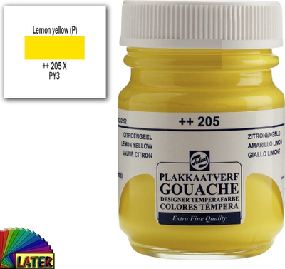Bojë guaşi Talens Gouache Extra Fine, 50 ml, Lemon Yellow, e verdhë