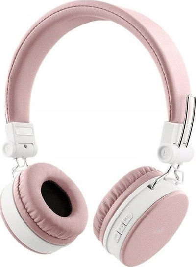 Kufje wireless STREETZ HL-BT402, Bluetooth 5.0, me mikrofon, rozë