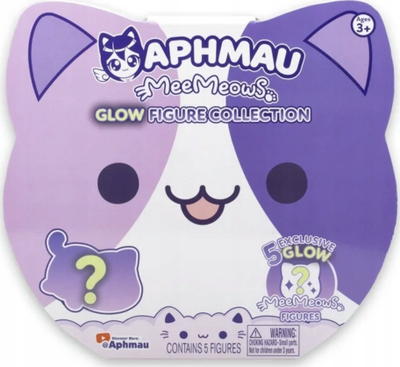 Set me figurina Aphmau MeeMeows Glow, 5 copë, që ndriçojnë në errësirë, shumëngjyrësh