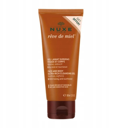 Xhel pastrues fytyre Nuxe Reve De Miel, për lëkurë të thatë dhe të ndjeshme, 100ml
