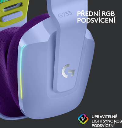Logitech G733 Lightspeed Слушалки, виолетови