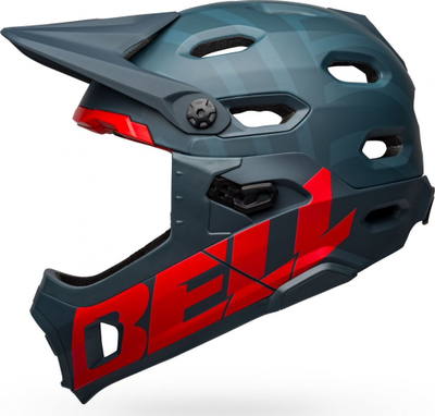 Helmetë çiklizmi Bell Super DH MIPS Spherical, full face, madhësia L 59-63 cm, blu matte crimson