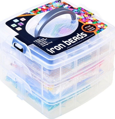 Set lodër Iron Beads ZA3318, 6000 rruaza, kuti plastike, shumengjyrëshe