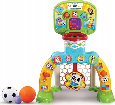 Lodër sportive VTech 3‑në‑1 Sports Centre, elektronike, me drita edhe zëra, shumëngjyrëshe