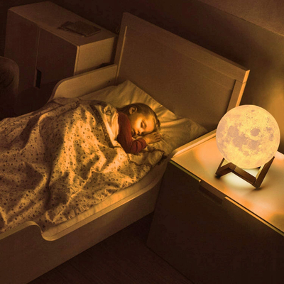 Difuzer arome me lagështues ajri Moon Lamp, LED, USB, i bardhë