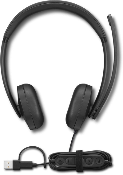Kufje Lenovo VoIP Headset 5000, me kabllo, USB C, për zyra