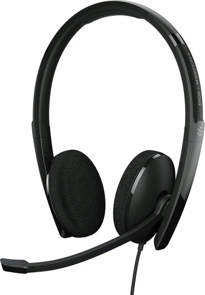 Headset EPOS ADAPT 160 USB II, me kabllo, me mikrofon që heq zhurmat, i zi