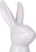 Figurë zbukuruese lepur qeramike Beliani Rabbit RUCA, me shkëlqim, e bardhë