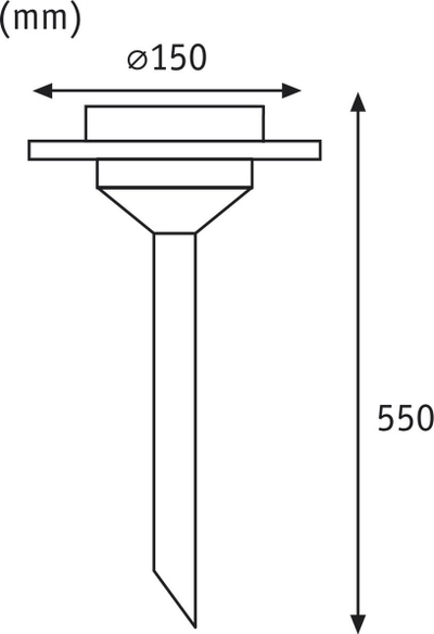 Ndriçues diellor tokësor Paulmann Solar Ufo LED, 0.2W, IP44, inoks