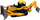 Lodër eskavator me zinxhir Leantoys Crawler Excavator, 2 kova, i verdhë