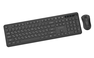 Set tastiere dhe mausi Gembird Slim Pro Business, wireless, layout rus (RU), i zi