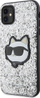 Kapak telefoni Karl Lagerfeld Glitter Choupette Patch KLHCN61G2CPS, për iPhone 11 XR 6.1", hardcase, argjend