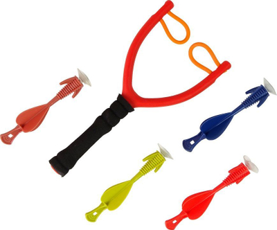 Lodër llastik qitjeje Leantoys Shooting Slingshot, me shigjeta gome, për fëmijë, shumëngjyrëshe