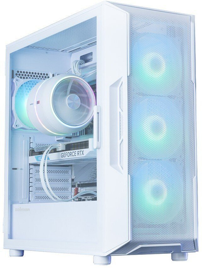 Kasa kompiutri Zalman i3 Neo ARGB V2, mid tower ATX, xham i temperum, e bardhë