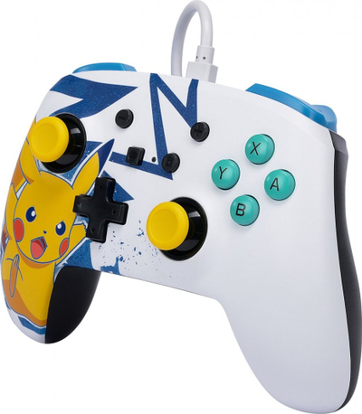 Kontroller PowerA Enhanced Pikachu High Voltage, me kabllo, shumëngjyrësh