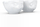Set tasa porcelani FiftyEight Grinning Kissing, 200ml, 2 copë, të bardha