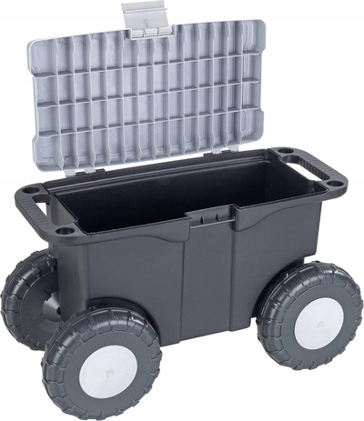 Karrocë kopshti Maximex Garden Cart XXL, ulëse me hapësirë ruajtjeje 15L, jeshile