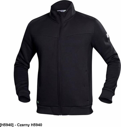 Bluzë me kapuç Ardon M007, fleece, zinxhir, e zezë