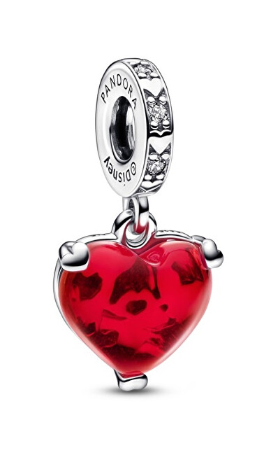 Aksesor për byzylyk Pandora Mickey Minnie Mouse Disney792522C01, i kuq/i argjendtë