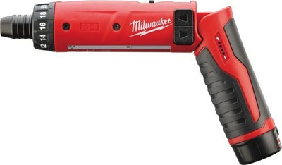Kaçavidë elektrike Milwaukee M4 D-202B, 4V 2Ah, 5 Nm, e kuqe