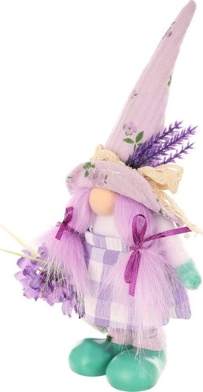 Figurine dekorative Saska Gift and Decor Lavender Girl, 25 cm, vjollcë