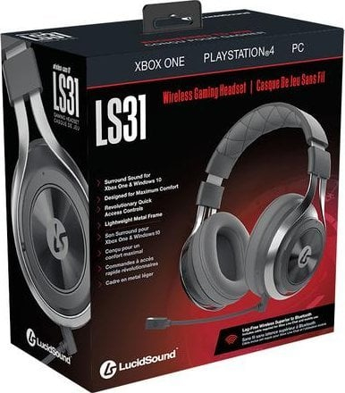 Kufje gaming Lucid LS31, stereo, me mikrofon të heqshëm, gri e errët