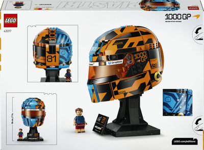 Set LEGO Editions Kask Oscar Piastri McLaren 43017, 793 pjesë, blu portokalli