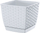 Vazo katrore Prosperplast RATOLLA SQUARE DRLK165, 15.5x15.5x14 cm, plastike, e bardhë