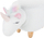 Stol për kalamaj Unicorn, material poliestër, këmbë druri, i bardhë