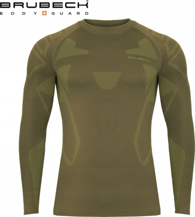 Bluzë termoaktive Brubeck Ranger Protect, për burra, madhësia XL, e gjelbër