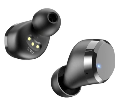 Kufje wireless TOZO T12S, in ear, Bluetooth 5.3, IPX8, të zeza