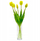 Buketi lule artificiale Saska Garden, 5 tulipanë silikoni, 39cm, të verdha