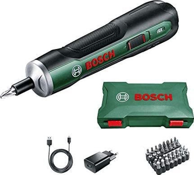Електрична заврткувачка Bosch PushDrive, 3.6V, 1.5Ah, зелена