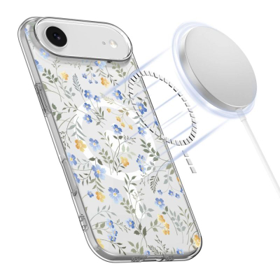 Kapak telefoni Tech-Protect FlexAir MagSafe, për iPhone 17 Pro, TPU fleksibël, me lule shumëngjyrëshe
