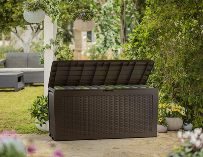 Kuti për kopsht Samoa Rattan, 270L, e zezë