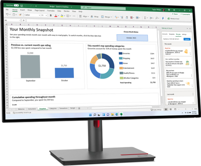 Monitor Lenovo P27h-30, 27", QHD, IPS, i rinovuar