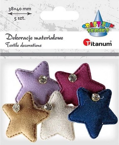 Set dekorimesh Titanium Stars, 5 copë